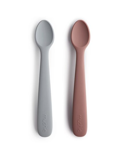 Mushie babyspoons - stone/cloudy Mauve